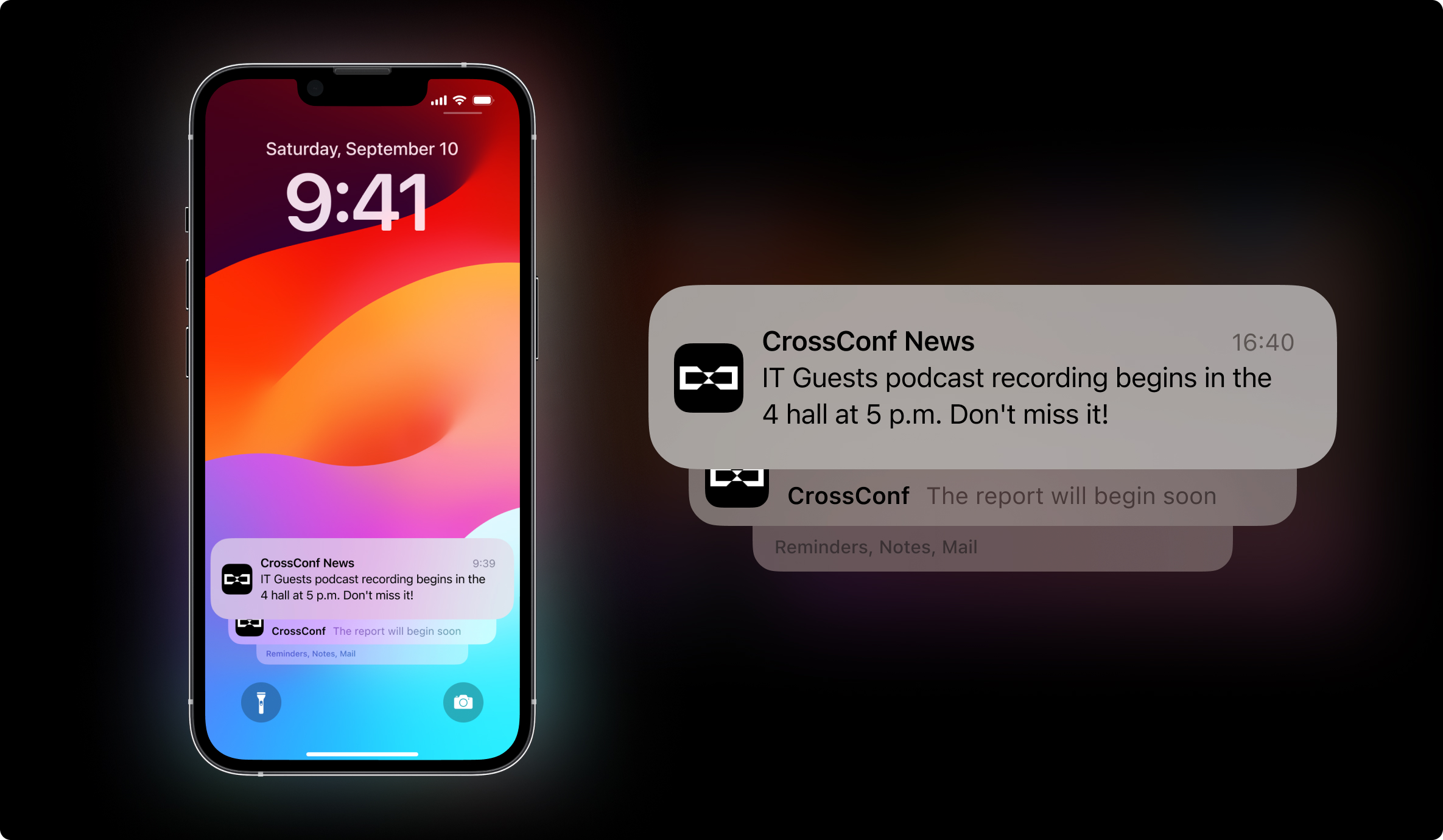 Push notifications reduce the risk of forgetting about an event.