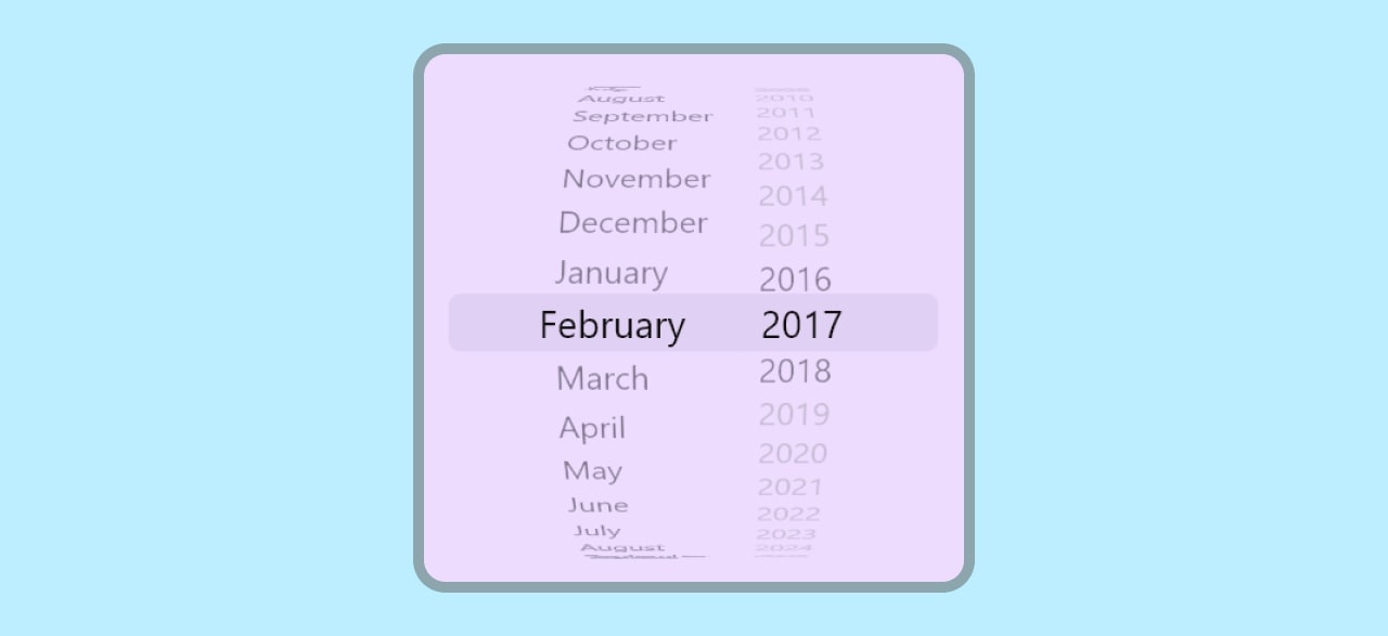 CupertinoDatePicker с месяцем и годом