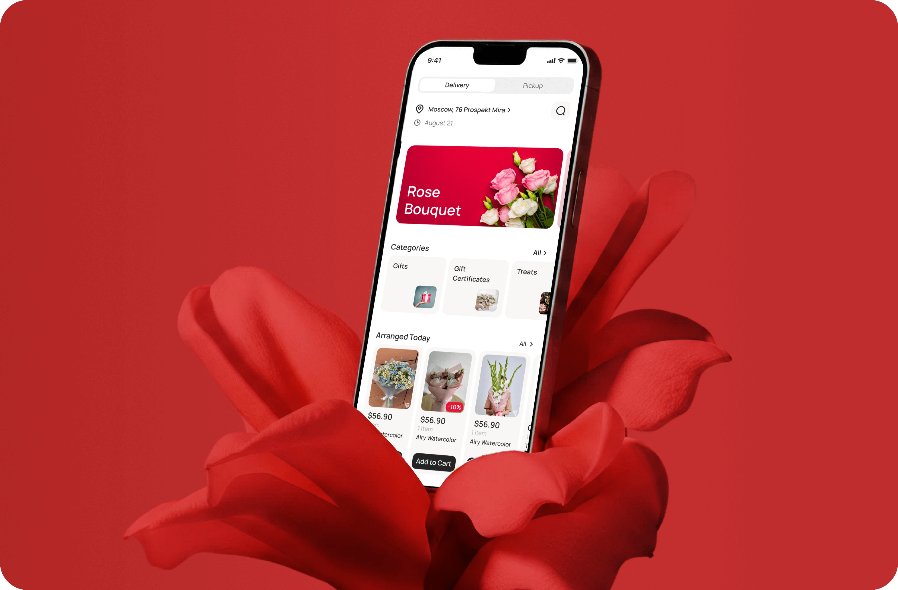App for a flower marketplace